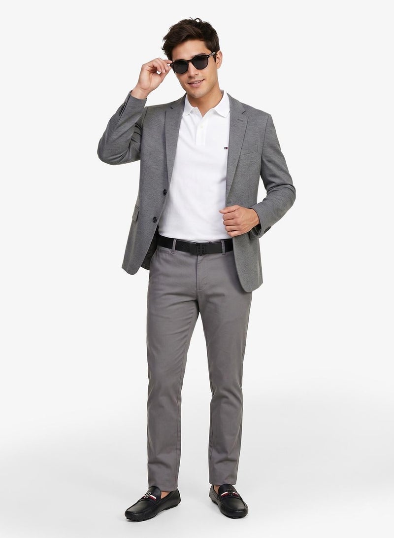 TOMMY HILFIGER Regular Fit Linen Blend Pique Polo Shirt - Image 3