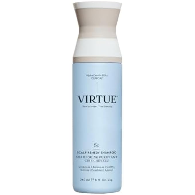 VIRTUE SCALP REMEDY SHAMPOO, MICROBIOME BALANCING FOR DRY, OILY, AND IRRITATED SCALPS, FRAGRANCE FREE, SAFE FOR ALL HAIR TYPES, COLOR SAFE, 8 FL OZ - Image 1