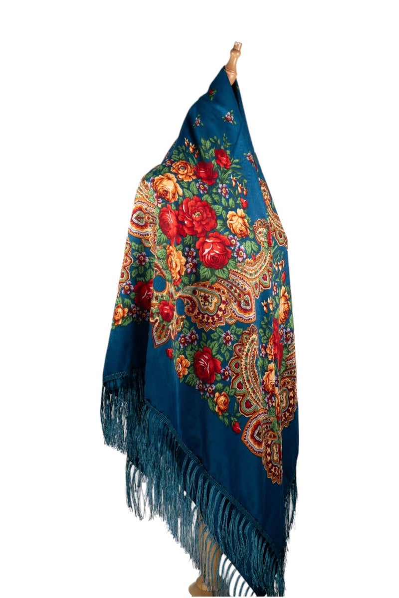 دىدانيالا شال نسائي قطني بشراريب من أوروبا الشرقية - Image 2