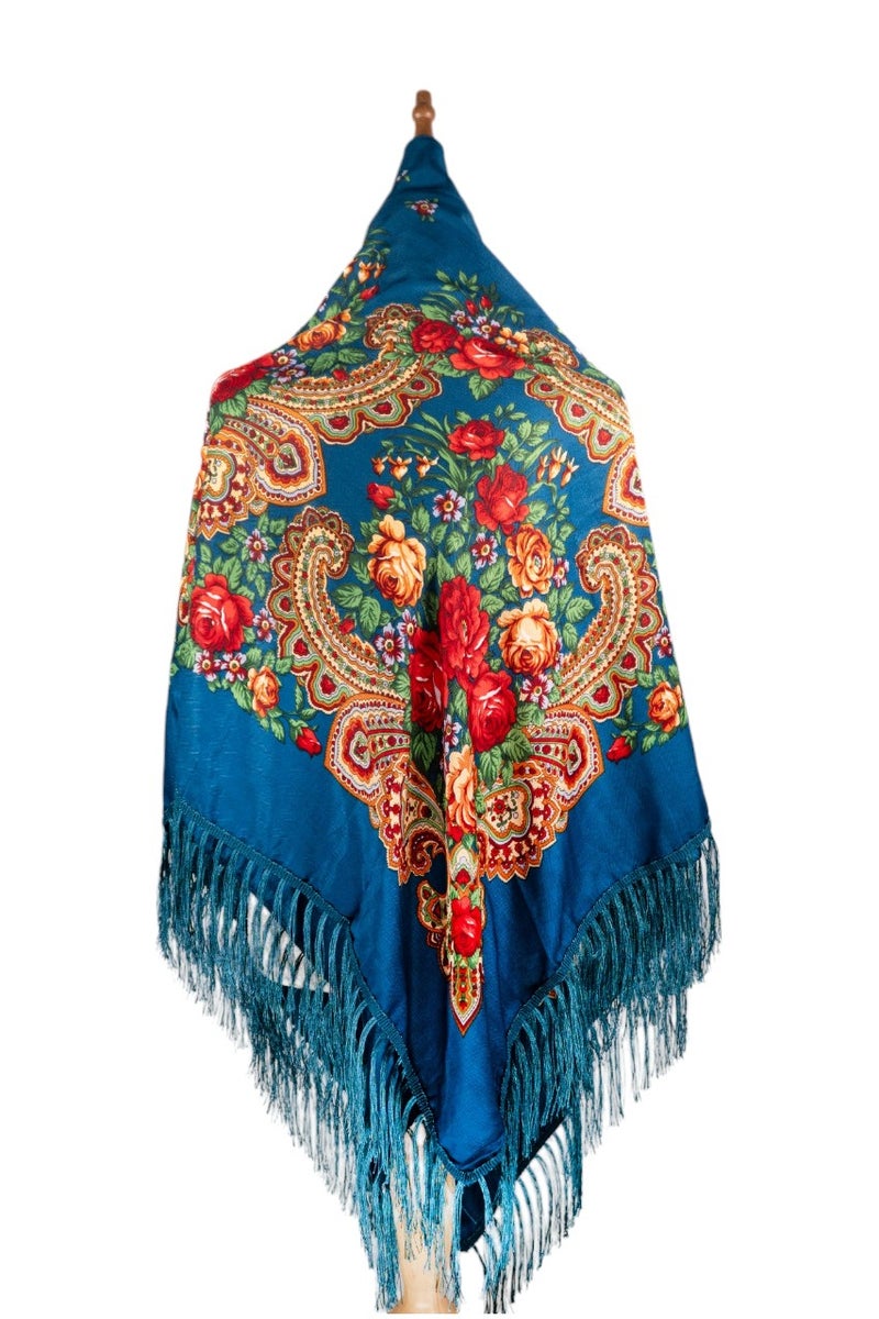 دىدانيالا شال نسائي قطني بشراريب من أوروبا الشرقية - Image 3