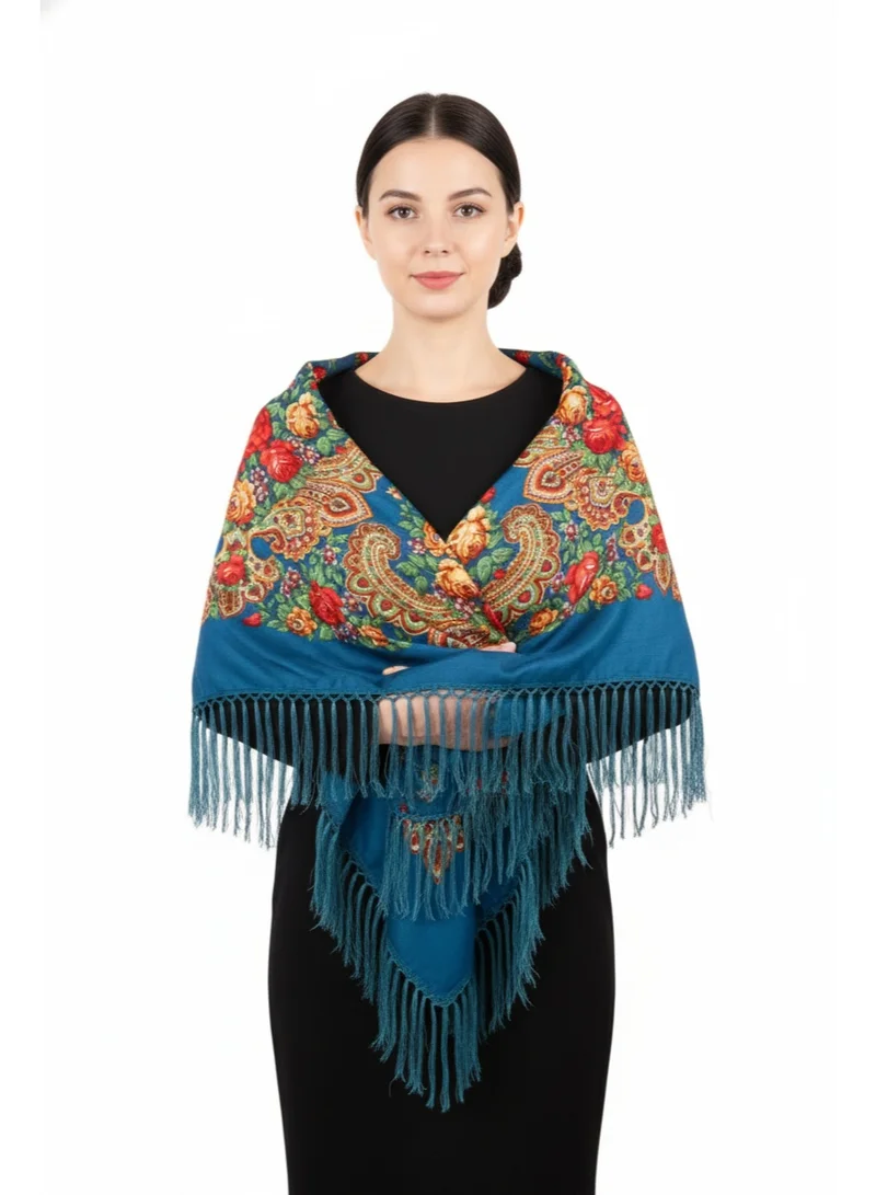D'daniela  Ira Women's Eastern European Cotton Tassel Shawl for Women | Best Price UAE