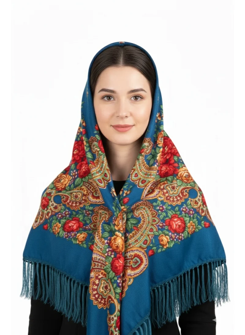 D'Daniela Ira Women's Eastern European Cotton Tassel Shawl
