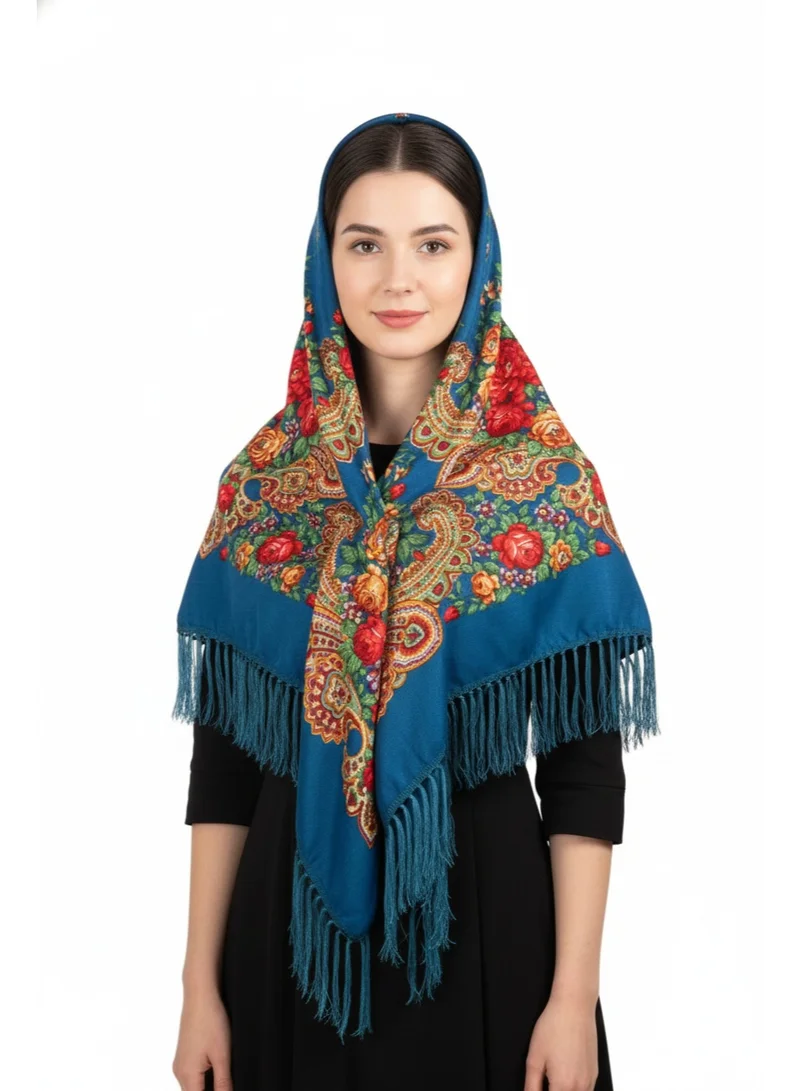 D'daniela  Ira Women's Eastern European Cotton Tassel Shawl for Women | Best Price UAE