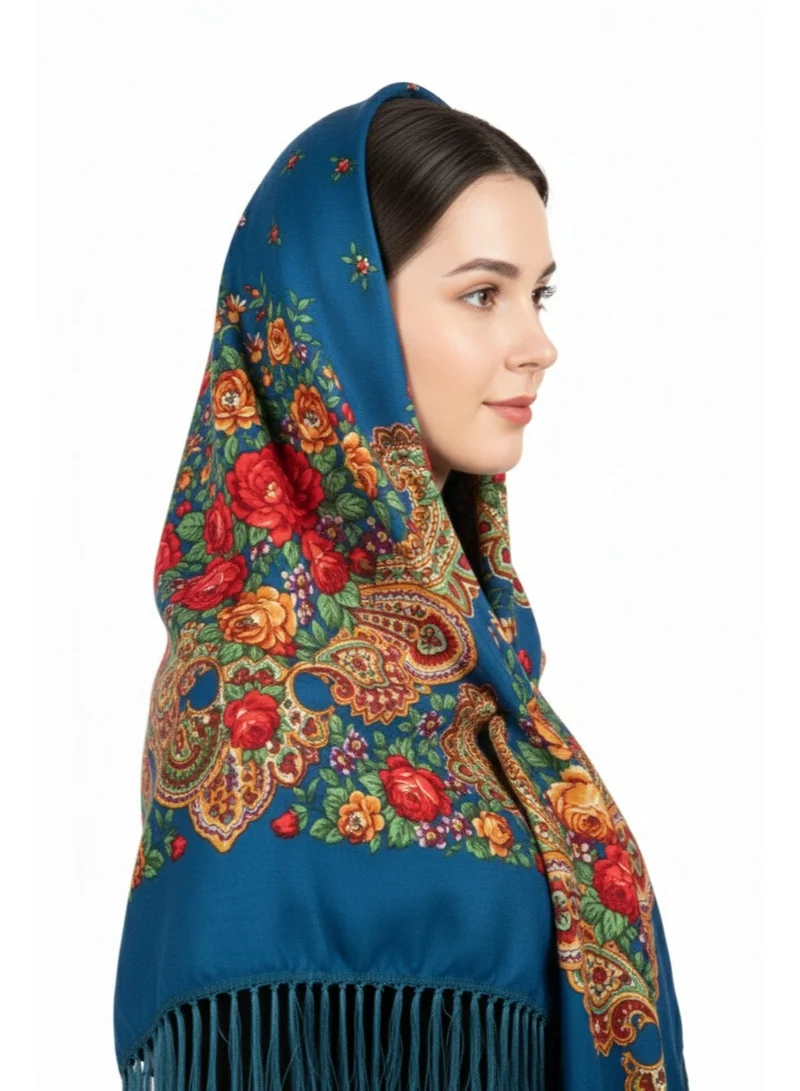 D'Daniela Ira Women's Eastern European Cotton Tassel Shawl