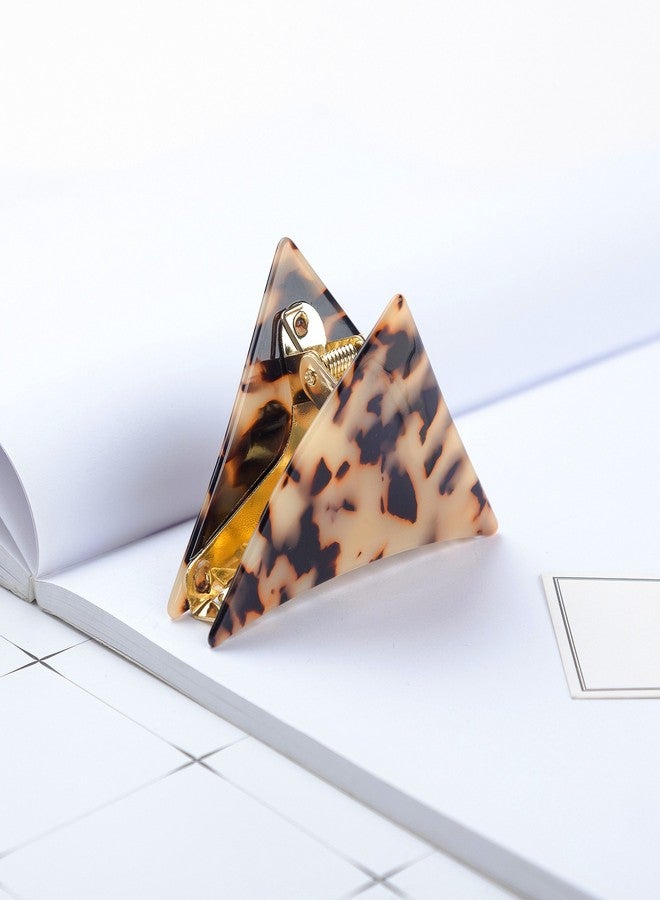 Prettyou Handmade Celluloid French Design barrettes large Triangle Tortoise Shell Luxury Fashion Accessories Hair Clip Claw for Women - Image 2