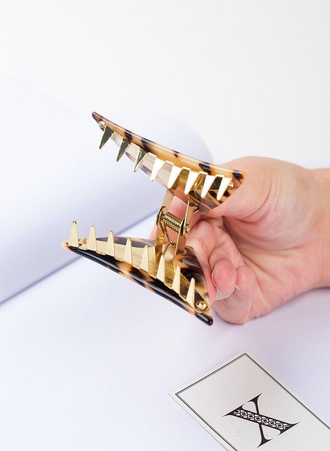 Prettyou Handmade Celluloid French Design barrettes large Triangle Tortoise Shell Luxury Fashion Accessories Hair Clip Claw for Women - Image 4