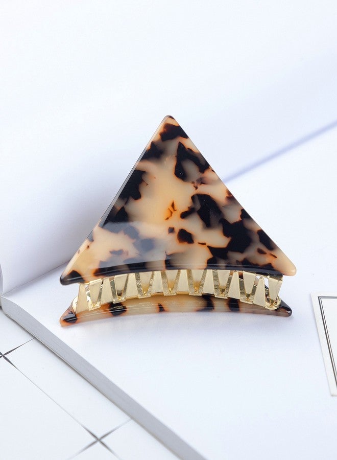 Prettyou Handmade Celluloid French Design barrettes large Triangle Tortoise Shell Luxury Fashion Accessories Hair Clip Claw for Women - Image 3