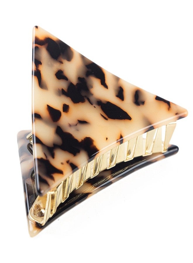 Prettyou Handmade Celluloid French Design barrettes large Triangle Tortoise Shell Luxury Fashion Accessories Hair Clip Claw for Women - Image 1