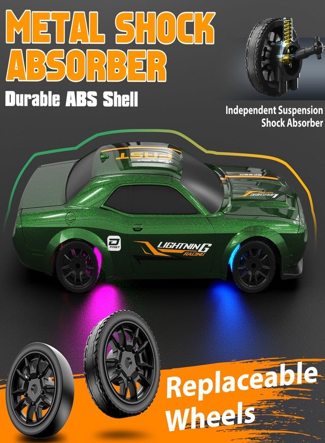 Sakeye 1/43 RC Drift Car, Mini Drifting RC Car with Gyro 2.4GHz Full Proportional Drift Cars 4WD RTR Remote Control Cars with Colorful Lights Gyroscope Fast Racing Vehicle Gift for Kids Boys Adults - Image 5