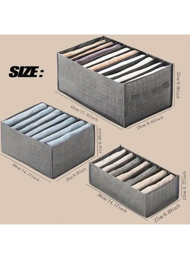 7 Grids Large Wardrobe Organizer Box Thickened Fabric Windproof Rainproof Large Capacity Easy Assemble - Image 3