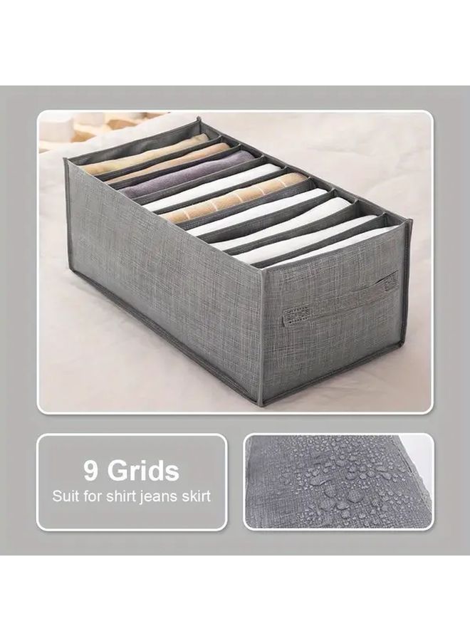 7 Grids Large Wardrobe Organizer Box Thickened Fabric Windproof Rainproof Large Capacity Easy Assemble - Image 2