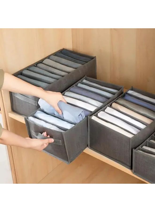 7 Grids Large Wardrobe Organizer Box Thickened Fabric Windproof Rainproof Large Capacity Easy Assemble - Image 1