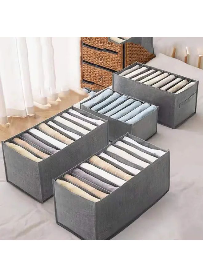7 Grids Large Wardrobe Organizer Box Thickened Fabric Windproof Rainproof Large Capacity Easy Assemble - Image 5