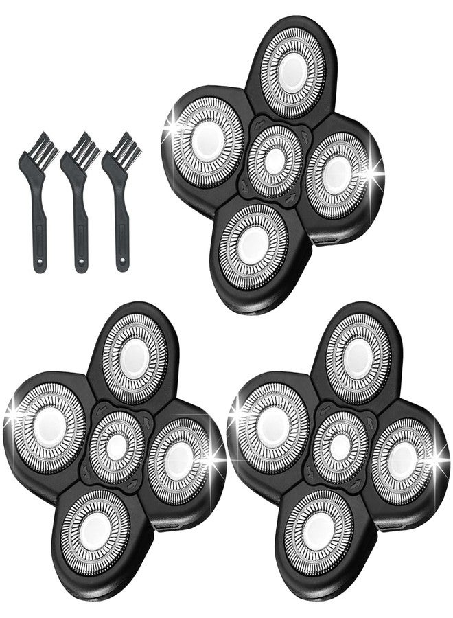 بادي شفرات بديلة لرأس ماكينة حلاقة فريبيرد، عبوات إعادة تعبئة للعناية الشخصية للرجال الصلع، مع فرشاة تنظيف (3 قطع) - Image 1