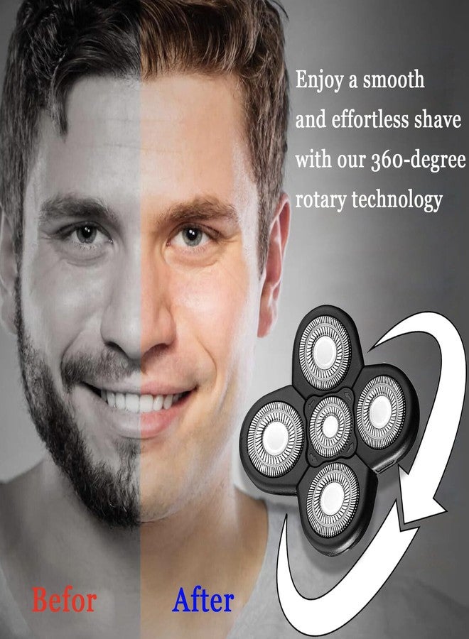 بادي شفرات بديلة لرأس ماكينة حلاقة فريبيرد، عبوات إعادة تعبئة للعناية الشخصية للرجال الصلع، مع فرشاة تنظيف (3 قطع) - Image 2