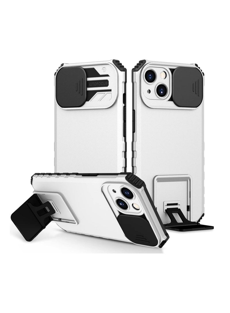 غطاء هاتف آبل آيفون 13، حامل تلسكوبي مبتكر، نافذة كاميرا حماية منزلقة، غطاء خلفي مضاد للصدمات - Image 1