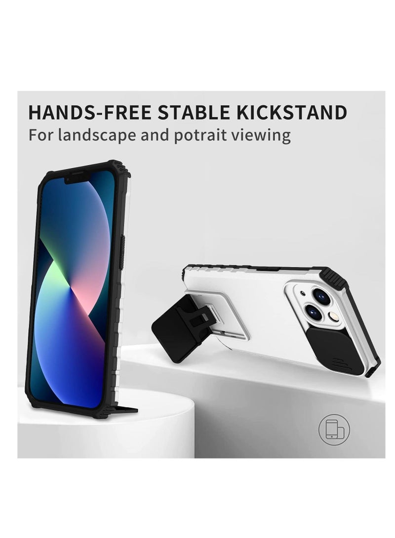 غطاء هاتف آبل آيفون 13، حامل تلسكوبي مبتكر، نافذة كاميرا حماية منزلقة، غطاء خلفي مضاد للصدمات - Image 3