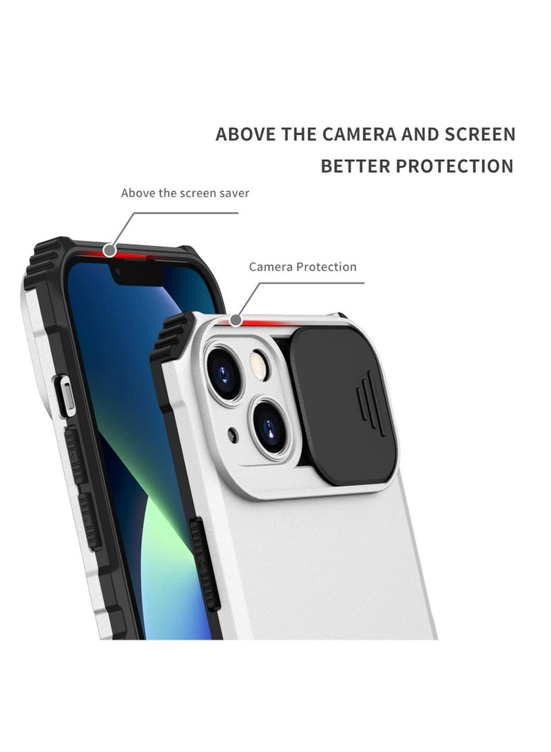 غطاء هاتف آبل آيفون 13، حامل تلسكوبي مبتكر، نافذة كاميرا حماية منزلقة، غطاء خلفي مضاد للصدمات - Image 5