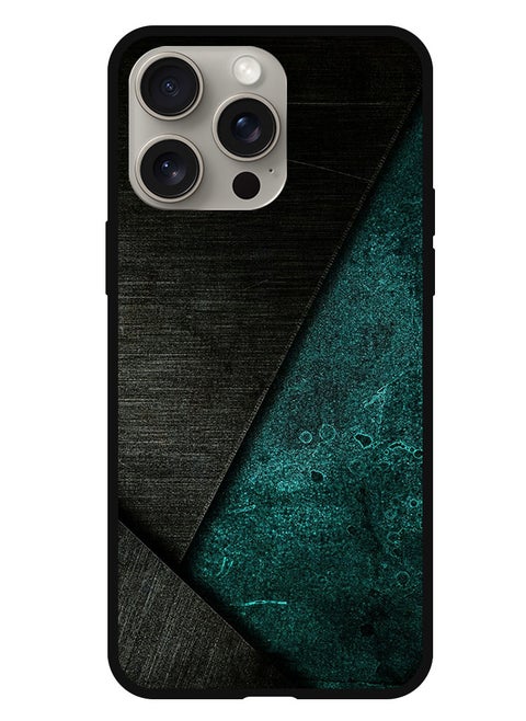 Protective Case Anti Scratch Shock Proof Bumper Cover For iPhone 15 Pro Max Black Dark Green Pattern