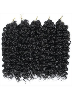 YXCHERISHAIR 14inch GoGo Curl Crochet Braids for Water Wave Crochet Hair for Black Women,Natural Black Deep Wave Synthetic Braiding hair Extensions (5Packs,1B)  - Image 2