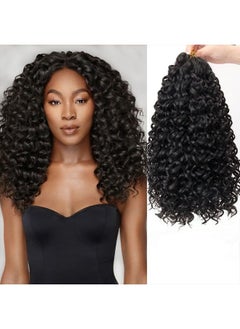 YXCHERISHAIR 14inch GoGo Curl Crochet Braids for Water Wave Crochet Hair for Black Women,Natural Black Deep Wave Synthetic Braiding hair Extensions (5Packs,1B)  - Image 1
