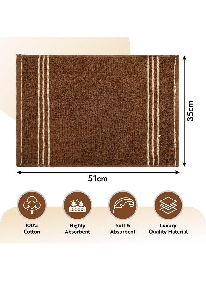 Kuber Industries Kuber Industries Pack of 4 Soft Cotton Face Towels For Men & Women/Ladies | Easily Washable | Pocket Towels & Workout Gym Napkins For Men - Dark Brown  - Image 3