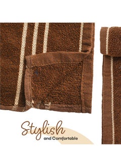 Kuber Industries Kuber Industries Pack of 4 Soft Cotton Face Towels For Men & Women/Ladies | Easily Washable | Pocket Towels & Workout Gym Napkins For Men - Dark Brown  - Image 5