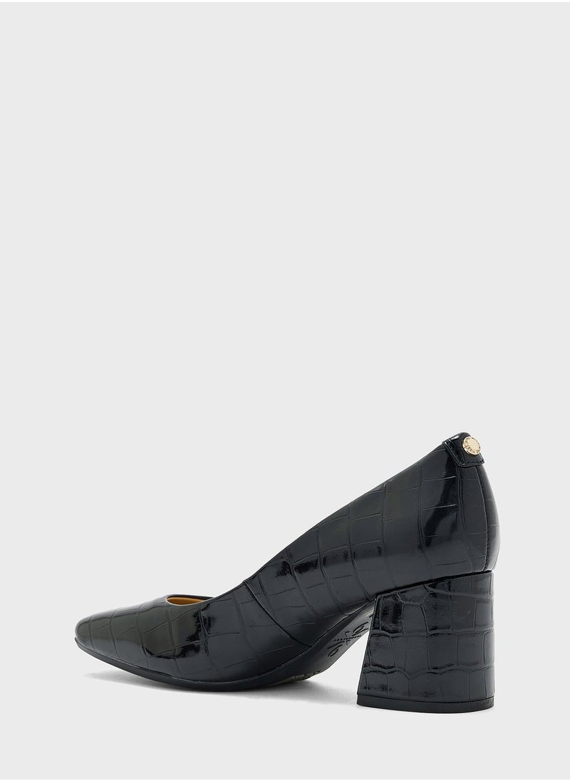 NINE WEST - Pointed Toe Low Heel Pumps - Image 1