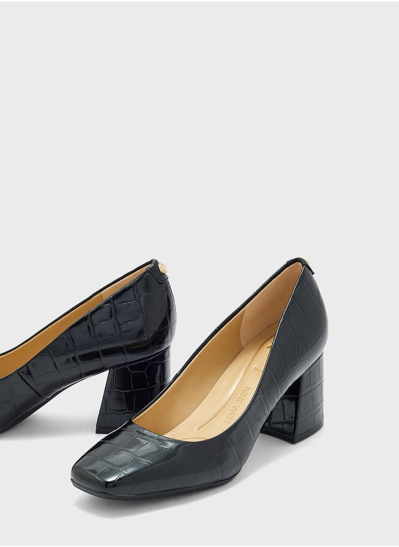 NINE WEST - Pointed Toe Low Heel Pumps - Image 1