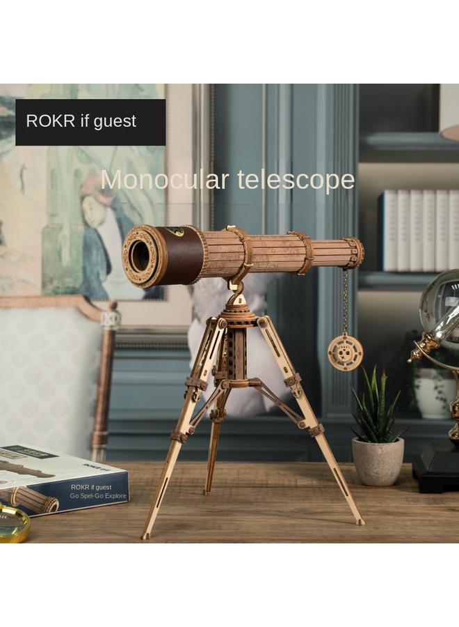 الأزرق جي دبليو نموذج النقل الميكانيكي Ruo Ruo Ke خشبي تجميع يدوي وتجميع الألغاز ثلاثية الأبعاد هدية إبداعية - Image 1