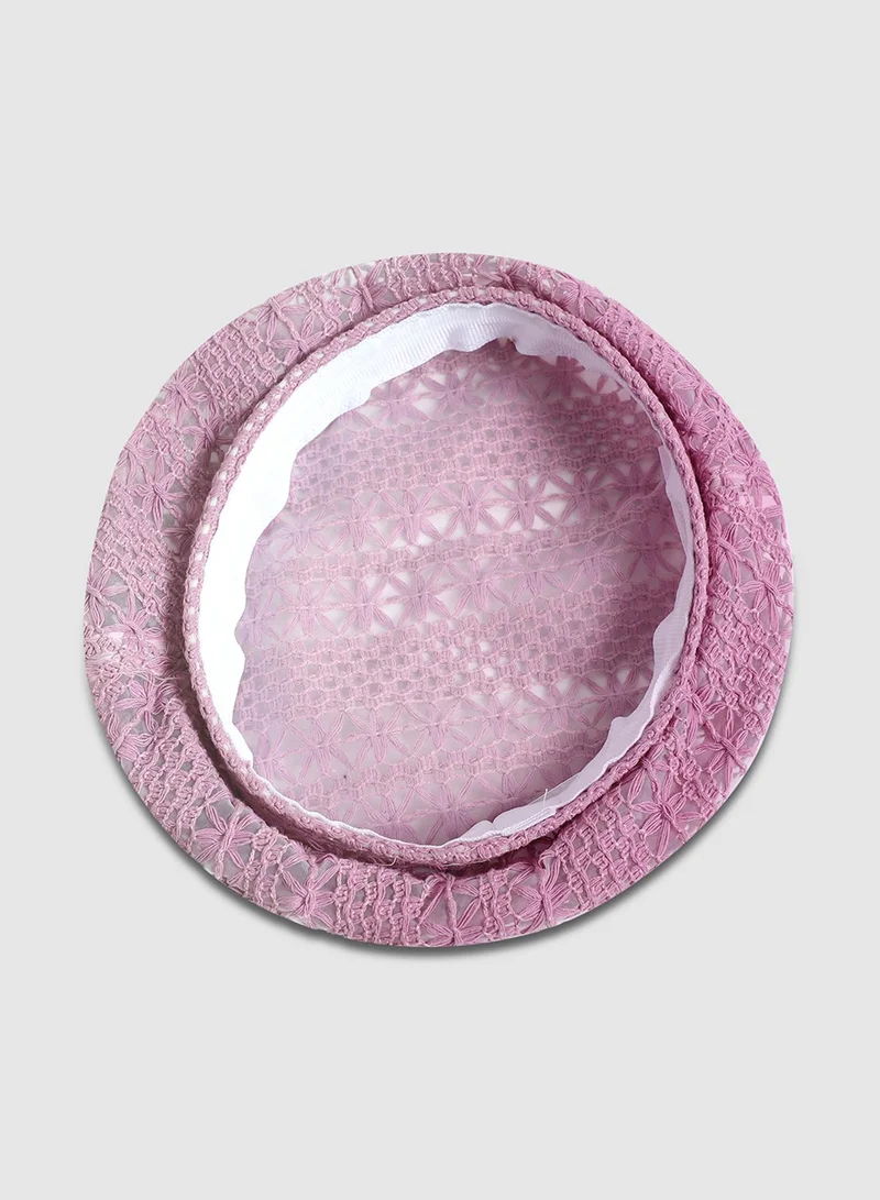 Haute Sauce  Self-Design Beret Hat - Pink  | Best Price UAE
