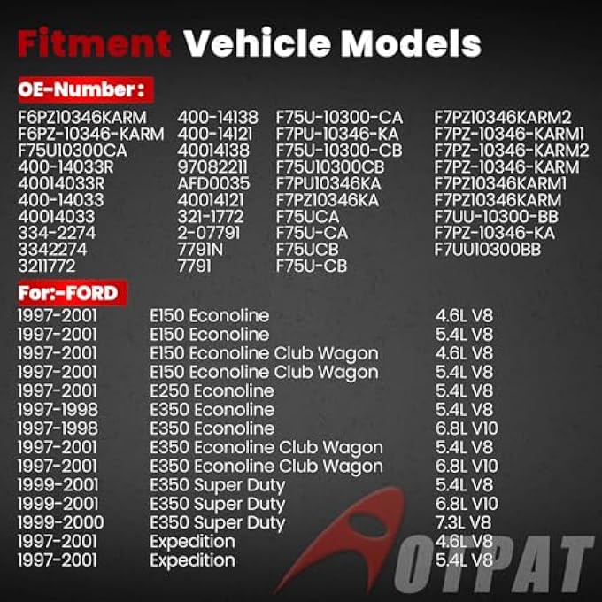 AOTPAT High Output Alternator for:-Ford F150 Expedition E150 E250 E350 Econoline E350 Super Duty, for:-Lincoln Navigator 5.4l v8, 12V 130Amp, Alternador Replace # F6PZ10346KARM 321-1772 2-07791 - Image 2