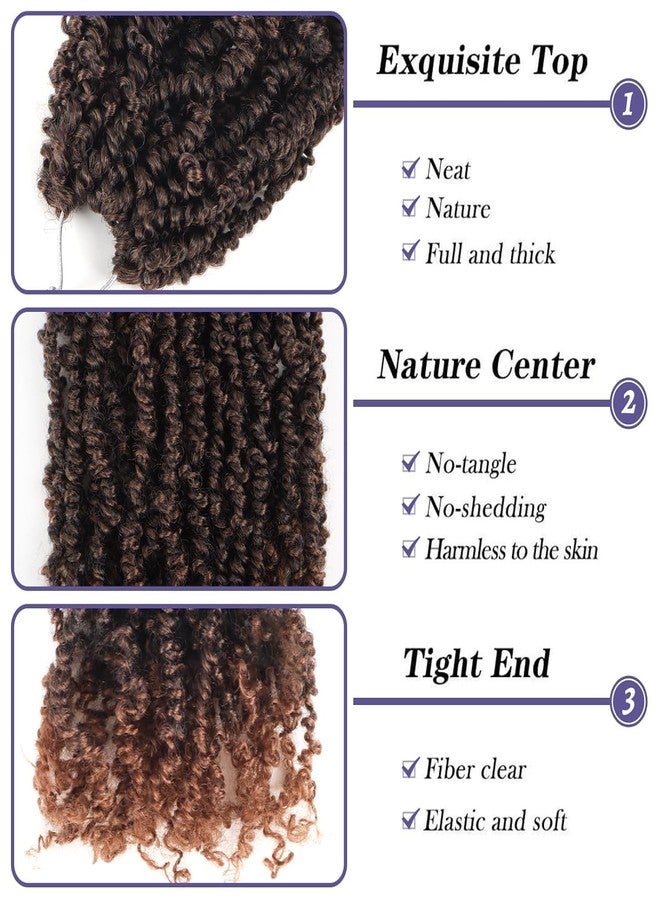 Datanala Yanky Twists Crochet Braiding Hair 12 Inch 9 Packs Crochet Hair with Curls Micro Spring Twists Crochet Hair Pre-looped Curly Crochet Braids Hair Extensions for Women (T30#, 12inch) - Image 4