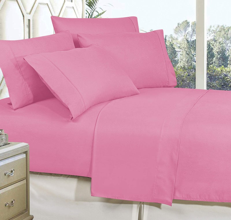 CELINE LINEN Best  Softest  Coziest Bed Sheets Ever! 1800 Premier Hotel Quality Wrinkle-Resistant 4-Piece Sheet Set with Deep Pockets  California King  Light Pink - Image 2
