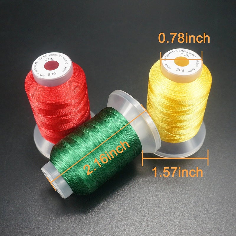 New brothread 30 Colors Polyester Embroidery Machine Thread Kit 500M (550Y) Each Spool - Colors Compatible with Janome and Robison-Anton Colors - Assortment 2 - Image 4