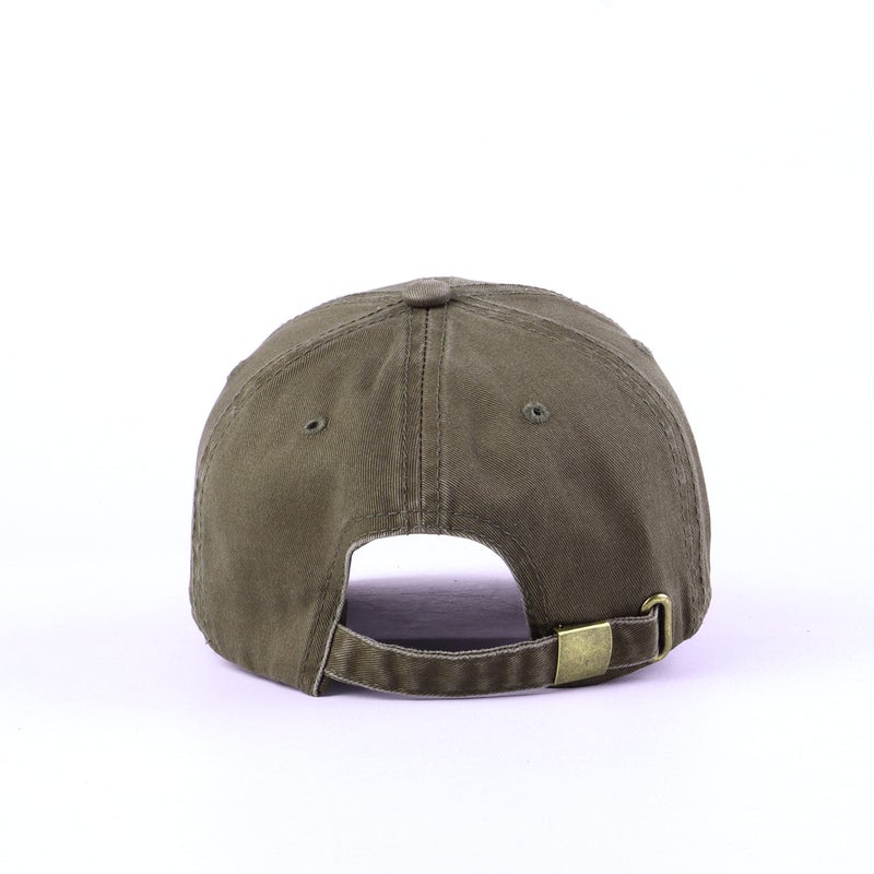 LANGZHEN Unisex Vintage Washed Distressed Cotton Adjustable Solid Dad Hat,Washed Classic Baseball Cap for Men Women(Army Green) - Image 3