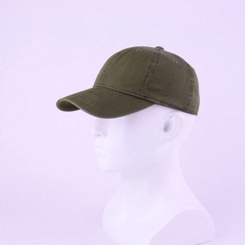 LANGZHEN Unisex Vintage Washed Distressed Cotton Adjustable Solid Dad Hat,Washed Classic Baseball Cap for Men Women(Army Green) - Image 4