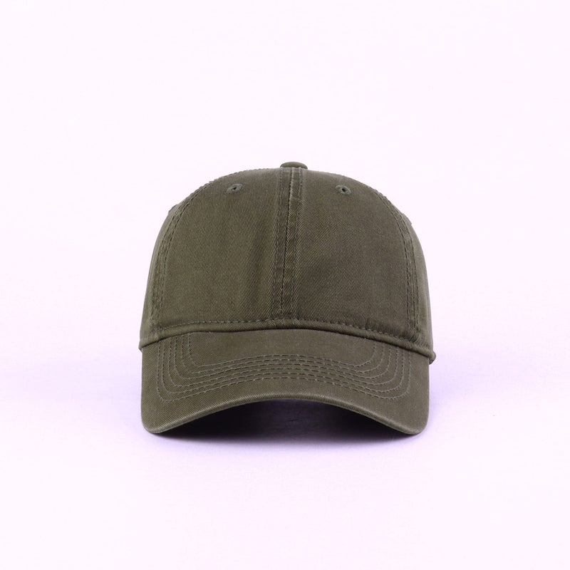 LANGZHEN Unisex Vintage Washed Distressed Cotton Adjustable Solid Dad Hat,Washed Classic Baseball Cap for Men Women(Army Green) - Image 2