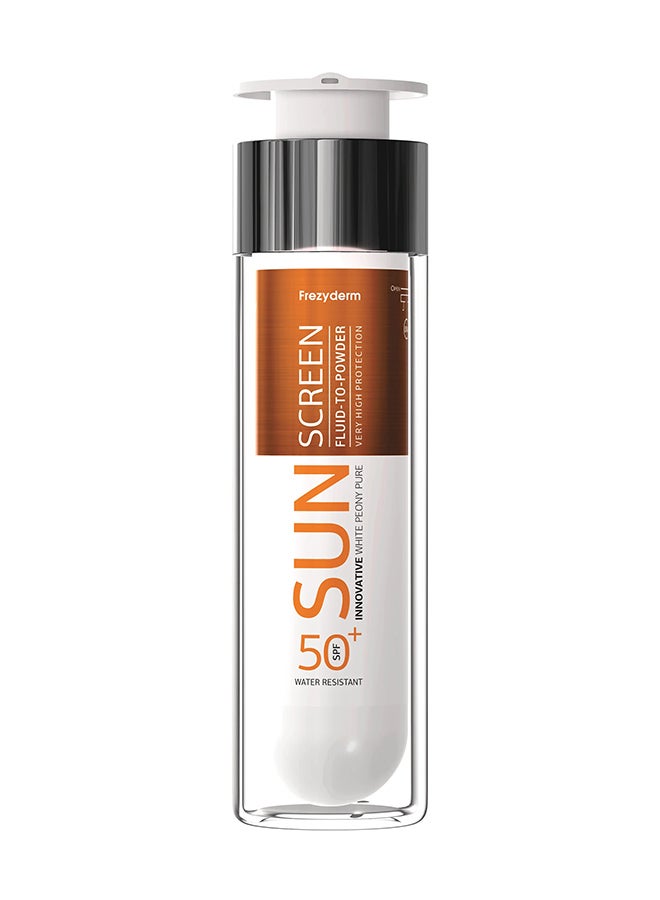 Sunscreen Fluid to Powder |Sun Screen SPF50 Face + 50ml | Reduces Dark Spots and Prevents Wrinkles | Non-Greasy Sunscreen, All Skin Types