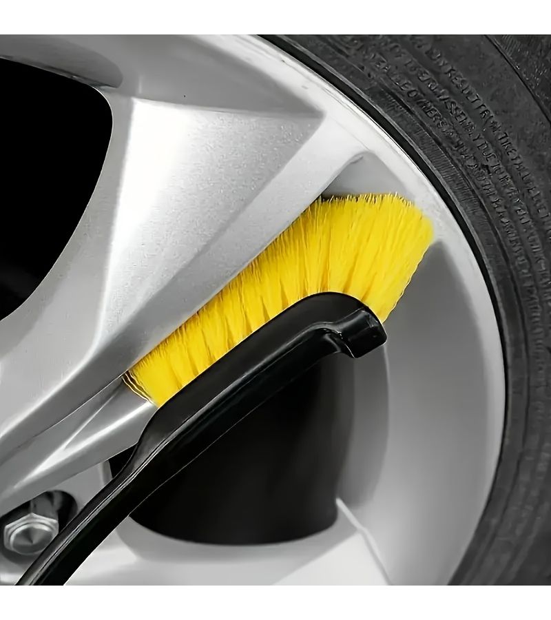 Long Handle Soft Bristle Hub Brush for Wheel Cleaning Durable High Quality Bristles Ergonomic Non Slip Grip for SUV Truck and Sedan Deep Cleaning Stubborn Stain Removal Tool - Image 2