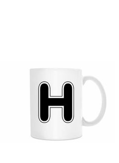 MP Letter H Alphabet Printed Coffee Mug  - Image 2