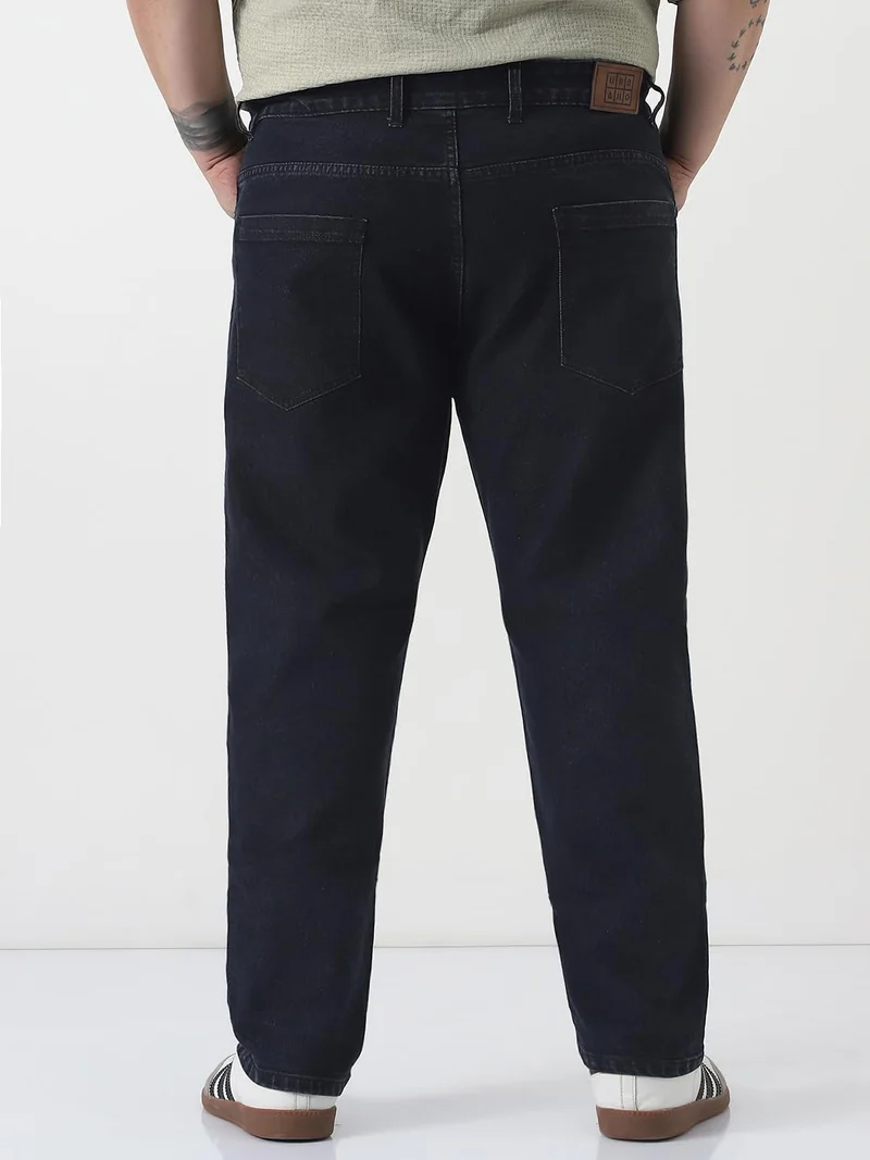 Urbano Fashion  Urbano Plus Men's Black Slim Fit Washed Denim Jeans Stretchable for Men | Best Price UAE