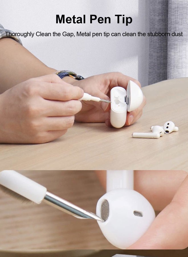 CYNOVA Cleaning Kits for Airpods Pro 1 2 3 Multi-Function Cleaner Pen Soft Brush for Bluetooth Earphones Case Cleaning Tools for iPhone 16 15 Pro Max Lego Camera Lens (White)  - Image 5