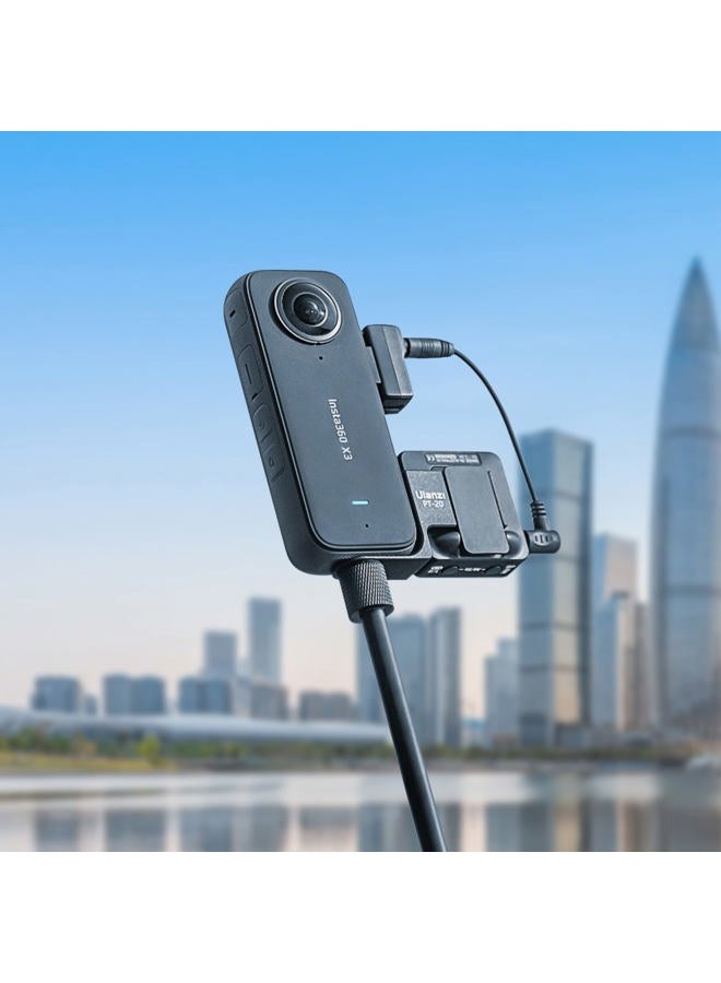 CYNOVA External Microphone Adapter for Insta360 X3 Camera, Type-C and 3.5mm Audio Ports Support Charger and Record for Insta360 X3 Accessories - Image 5