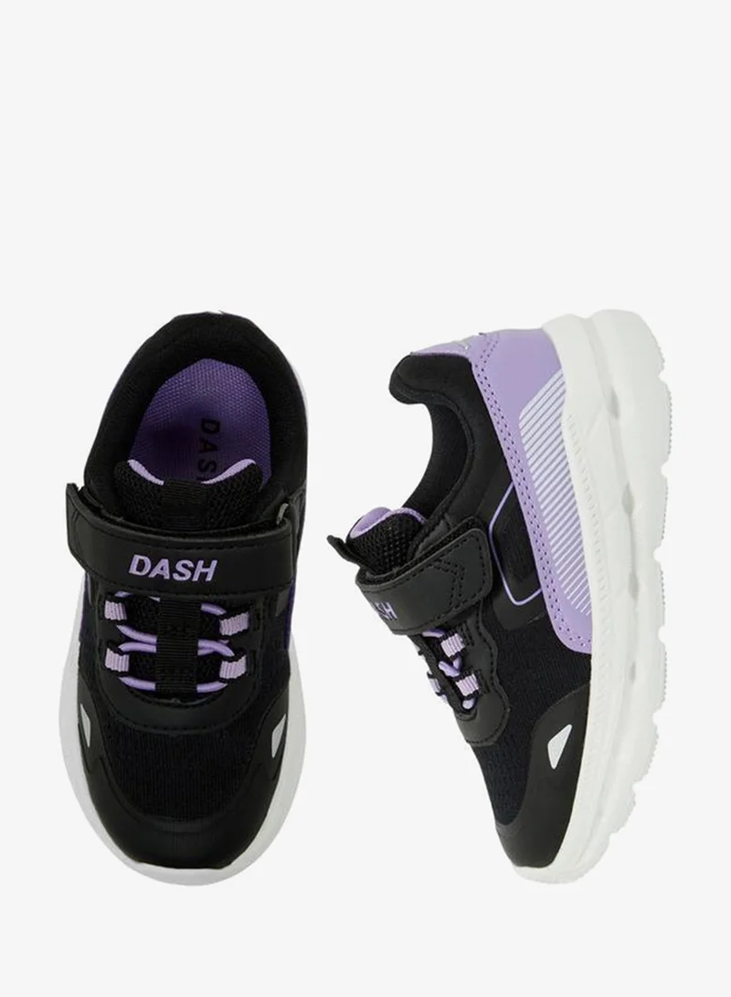 داش Girls Colourblock Hook & Loop School Sports Shoes
