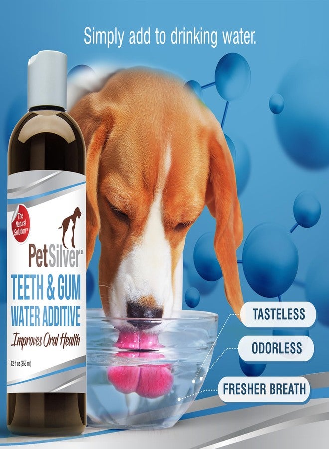 PetSilver Teeth & Gum Water Additive for Dental Care - Pet Breath Freshener - Targets Tartar, Plaque & Eliminates Bad Breath - Dog Oral Care & Cat Teeth Cleaning - No Brushing & Tasteless - 12 fl oz - Image 2