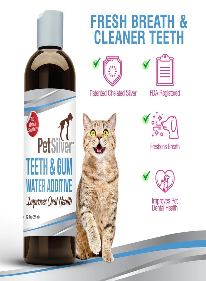 PetSilver Teeth & Gum Water Additive for Dental Care - Pet Breath Freshener - Targets Tartar, Plaque & Eliminates Bad Breath - Dog Oral Care & Cat Teeth Cleaning - No Brushing & Tasteless - 12 fl oz - Image 4