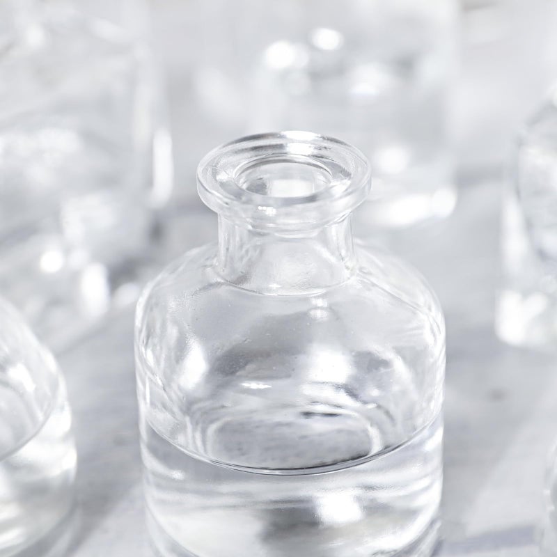 SUJUN Small Mini Flower Vases - Set of 20 Clear Glass Bud Vases - Vintage Rustic Centerpieces for Weddings  Events & Home D?cor - Premium Quality  Timeless Designs - Image 3