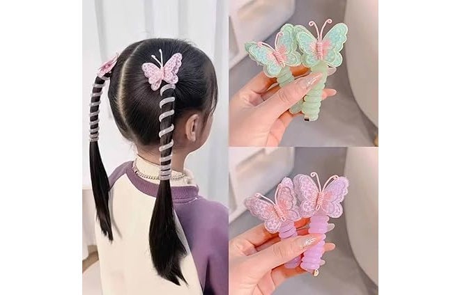 Zinza Wire Hair Bands for Girls Kids Braided Spiral Hair Ties Cute Cartoon Ponytail Maker Elastic Braids Hair Accessories for Girls(2 PCS) - Image 5