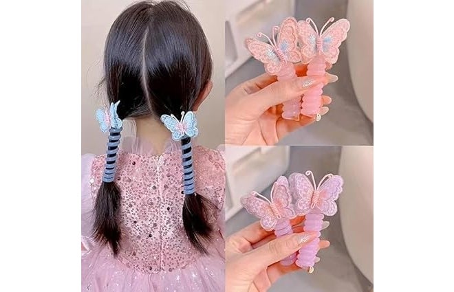 Zinza Wire Hair Bands for Girls Kids Braided Spiral Hair Ties Cute Cartoon Ponytail Maker Elastic Braids Hair Accessories for Girls(2 PCS) - Image 3